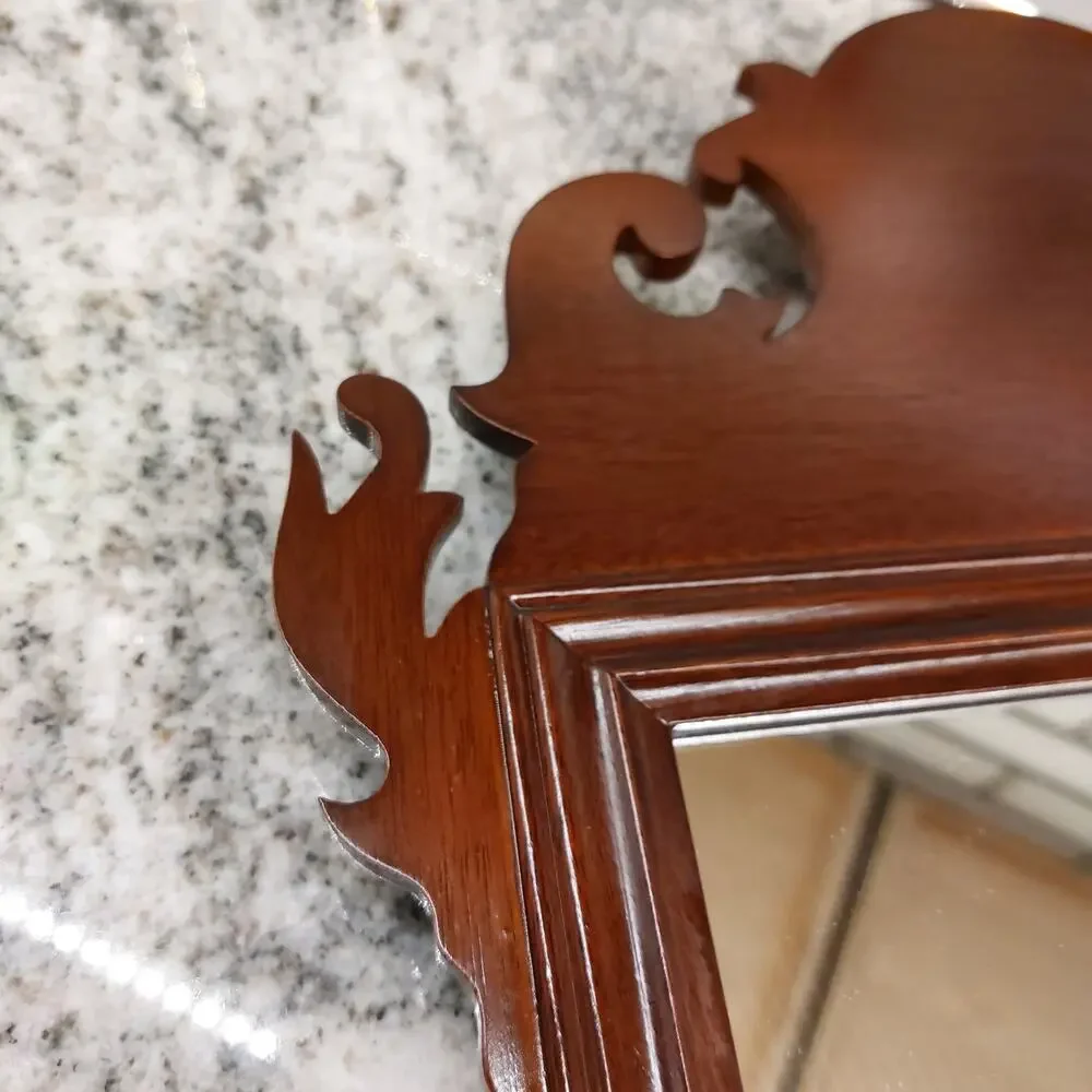 Chippendale Mahogany Mirror Virginia Metalcrafters Colonial Williamsburg Vintage